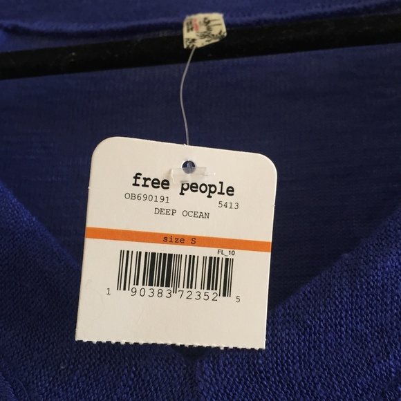 Free People long sleeve top in deep ocean - Picture 4 of 4